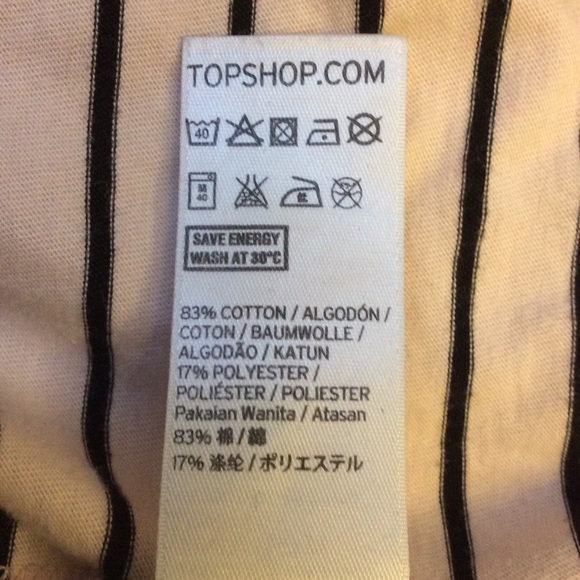 Topshop short sleeve crop top with stripes - Picture 7 of 7